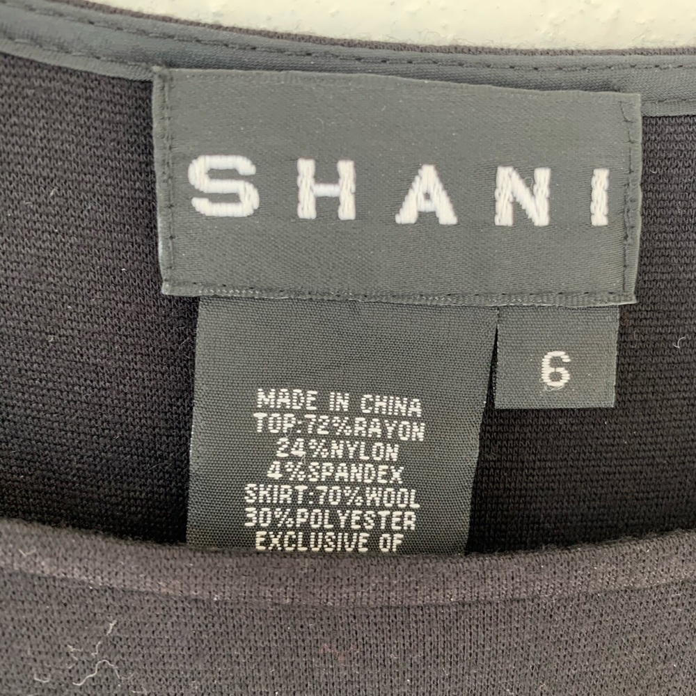Shani | Black and Tan Mid-length Dress - Picture 4 of 12